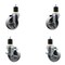 Service Caster 4'' Semi Steel Wheel Swivel 1-7/8'' Expanding Stem Caster Set 2 Brakes, 4PK SCC-EX20S414-SSS-2-TLB-2-178 - alternate 1
